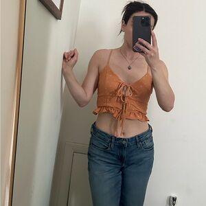 Delicate orange tank top